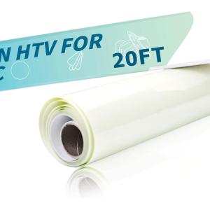 imageHTVRONT Clear Sublimation HTV Vinyl Matte 12quot X 20FT  Sublimation Vinyl High Transfer Rate  Bright Smooth Washable HTV for TShirtHatPillowBagLightGlossy