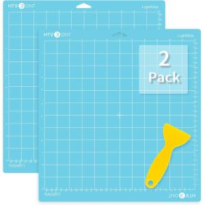 imageHTVRONT Cutting Mat 5 Pack Cutting Mat 12x12Standard Light Strong FabricGrip Compatible with Cricut Maker 3Maker 4MakerExplore 34Air 2One Variety Adhesive Sticky Cutting Mats AccessoriesLight Grip12X122PACK