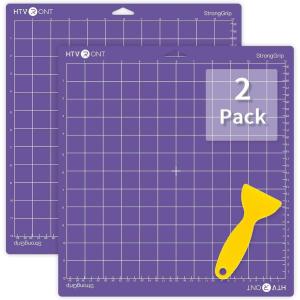 imageHTVRONT Cutting Mat 5 Pack Cutting Mat 12x12Standard Light Strong FabricGrip Compatible with Cricut Maker 3Maker 4MakerExplore 34Air 2One Variety Adhesive Sticky Cutting Mats AccessoriesStrong Grip12X122PACK
