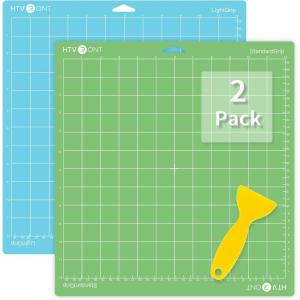imageHTVRONT Cutting Mat 5 Pack Cutting Mat 12x12Standard Light Strong FabricGrip Compatible with Cricut Maker 3Maker 4MakerExplore 34Air 2One Variety Adhesive Sticky Cutting Mats AccessoriesLight GripStandard Grip12X122PACK