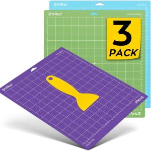 imageHTVRONT Cutting Mat 8 Pcs Cutting Mat 12x12Standard Light Strong FabricGrip Compatible with Cricut Maker 3Maker 4MakerExplore 34Air 2One Variety Adhesive Sticky Cutting Mats AccessoriesGreen Purple Blue