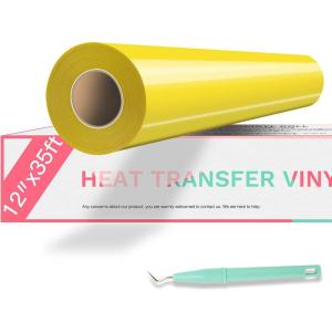 imageHTVRONT Glitter HTV Vinyl Bundle  8 Pack 10quot x 3FT Glitter Heat Transfer Vinyl for T Shirt Glitter Iron on Vinyl Compatible with Cricut Cutting Machine 8 Glitter ColorsYellow