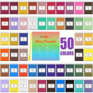imageHTVRONT Glow in The Dark Pigment Powder 12 colors 07 oz  20 g Each Glow in The Dark Resin Pigment with UV Lamp Glow in the Dark Mica Powder for Epoxy Resin Acrylic Nails Bath Bomb etc50 Colors