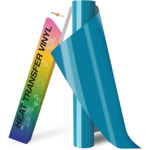 imageHTVRONT HTV Heat Transfer Vinyl Bundle 12 Pack  12quot x 5FT HTV Vinyl Rolls Easy to Cut Iron on Vinyl for All Cutting Machines Easy to Weed Heat Transfer VinylAqua Blue