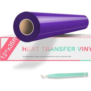 imageHTVRONT HTV Heat Transfer Vinyl Bundle 12 Pack  12quot x 5FT HTV Vinyl Rolls Easy to Cut Iron on Vinyl for All Cutting Machines Easy to Weed Heat Transfer VinylPurple