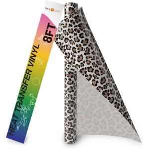 imageHTVRONT HTV Heat Transfer Vinyl Bundle 12 Pack  12quot x 5FT HTV Vinyl Rolls Easy to Cut Iron on Vinyl for All Cutting Machines Easy to Weed Heat Transfer VinylLight Leopard