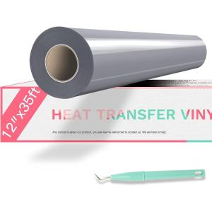 imageHTVRONT HTV Heat Transfer Vinyl Bundle 12 Pack  12quot x 5FT HTV Vinyl Rolls Easy to Cut Iron on Vinyl for All Cutting Machines Easy to Weed Heat Transfer VinylSilver