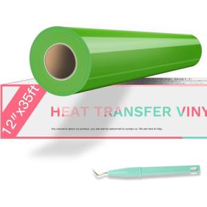 imageHTVRONT HTV Heat Transfer Vinyl Bundle 12 Pack  12quot x 5FT HTV Vinyl Rolls Easy to Cut Iron on Vinyl for All Cutting Machines Easy to Weed Heat Transfer VinylGrass Green