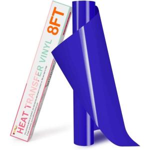 imageHTVRONT HTV Heat Transfer Vinyl Bundle 12 Pack  12quot x 5FT HTV Vinyl Rolls Easy to Cut Iron on Vinyl for All Cutting Machines Easy to Weed Heat Transfer VinylRoyal Blue