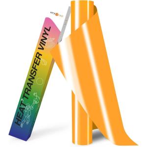 imageHTVRONT HTV Heat Transfer Vinyl Bundle 12 Pack  12quot x 5FT HTV Vinyl Rolls Easy to Cut Iron on Vinyl for All Cutting Machines Easy to Weed Heat Transfer VinylNeon Orange