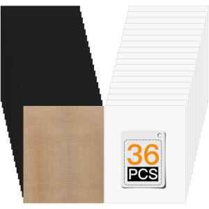 imageHTVRONT HTV Heat Transfer Vinyl Bundle 47 Pack 12quot x 10quot Iron on Vinyl for TShirt 33 Assorted Colors with HTV Accessories Tweezers Silhouette Cameo or Heat Press MachineBlack  White