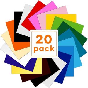 imageHTVRONT HTV Heat Transfer Vinyl Bundle 47 Pack 12quot x 10quot Iron on Vinyl for TShirt 33 Assorted Colors with HTV Accessories Tweezers Silhouette Cameo or Heat Press MachineMulticolor 1