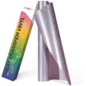 imageHTVRONT HTV Roll Heat Transfer Vinyl  12quot x 8ft White HTV Vinyl for Shirts Iron on Vinyl for All Cutting Machine  Easy to Cut ampamp Weed for Heat Transfer Design WhiteBRainbow Silver Glitter