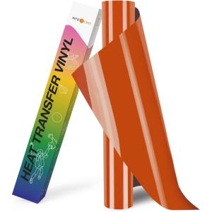 imageHTVRONT HTV Roll Heat Transfer Vinyl  12quot x 8ft White HTV Vinyl for Shirts Iron on Vinyl for All Cutting Machine  Easy to Cut ampamp Weed for Heat Transfer Design WhiteATexas Orange