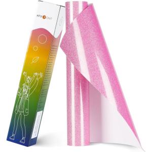 imageHTVRONT HTV Roll Heat Transfer Vinyl  12quot x 8ft White HTV Vinyl for Shirts Iron on Vinyl for All Cutting Machine  Easy to Cut ampamp Weed for Heat Transfer Design WhiteBNeon Pink Glitter