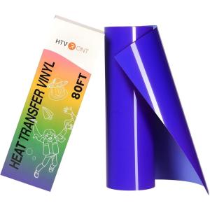 imageHTVRONT HTV Roll Heat Transfer Vinyl  12quot x 8ft White HTV Vinyl for Shirts Iron on Vinyl for All Cutting Machine  Easy to Cut ampamp Weed for Heat Transfer Design WhiteARoyal Blue