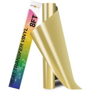 imageHTVRONT HTV Roll Heat Transfer Vinyl  12quot x 8ft White HTV Vinyl for Shirts Iron on Vinyl for All Cutting Machine  Easy to Cut ampamp Weed for Heat Transfer Design WhiteAGold