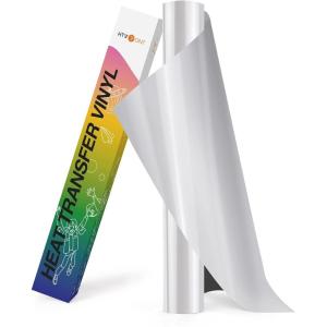 imageHTVRONT HTV Roll Heat Transfer Vinyl  12quot x 8ft White HTV Vinyl for Shirts Iron on Vinyl for All Cutting Machine  Easy to Cut ampamp Weed for Heat Transfer Design WhiteAReflective Light Grey