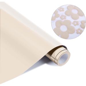 imageHTVRONT HTV Roll Heat Transfer Vinyl  12quot x 8ft White HTV Vinyl for Shirts Iron on Vinyl for All Cutting Machine  Easy to Cut ampamp Weed for Heat Transfer Design WhiteDBeige Puff