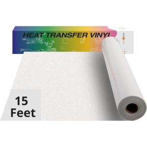 imageHTVRONT HTV Vinyl Rolls  12quot x 15ft Black ampamp White Heat Transfer Vinyl for Shirts IronOn Vinyl for All Cutting Machines  Easy to Cut ampamp Weed for Heat DesignRainbow White
