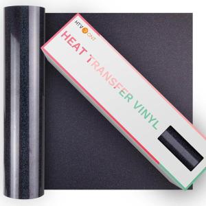 imageHTVRONT HTV Vinyl Rolls  12quot x 15ft Black ampamp White Heat Transfer Vinyl for Shirts IronOn Vinyl for All Cutting Machines  Easy to Cut ampamp Weed for Heat DesignBlack Glitter