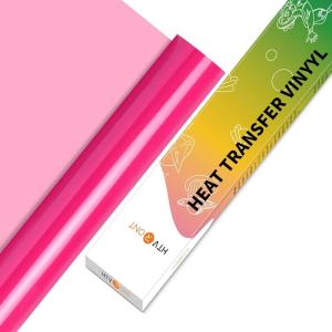 imageHTVRONT HTV Vinyl Rolls Heat Transfer Vinyl  12quot x 5ft Aqua Blue HTV Vinyl for Shirts Iron on Vinyl for All Cutter Machine  Easy to Cut ampamp Weed for Heat Vinyl Design Aqua BlueNeon Pink