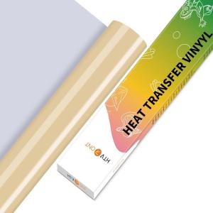 imageHTVRONT HTV Vinyl Rolls Heat Transfer Vinyl  12quot x 5ft Aqua Blue HTV Vinyl for Shirts Iron on Vinyl for All Cutter Machine  Easy to Cut ampamp Weed for Heat Vinyl Design Aqua BlueDark Gold