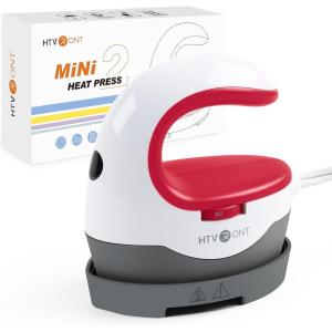 imageHTVRONT Heat Press Mini Heat Press Machine Small Heat Press Portable Iron Press Machine for T Shirts Hats Heating Transfer Projects MintRaspberry