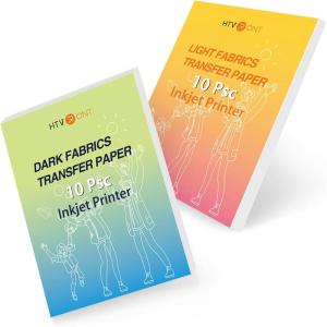 imageHTVRONT Heat Transfer Paper for T Shirts 20 Sheets 85quot X 11quot Printable Heat Transfer Vinyl Vivid Color ampamp Durable Iron on Transfer Paper for Dark FabricMixed