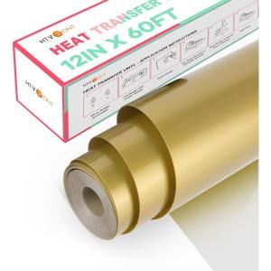imageHTVRONT Heat Transfer Vinyl Red Iron on Vinyl12 x 60FT Red HTV Vinyl Roll Easy to Cut ampamp Weed for Heat Vinyl DesignGold