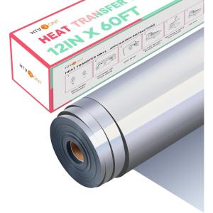 imageHTVRONT Heat Transfer Vinyl Red Iron on Vinyl12 x 60FT Red HTV Vinyl Roll Easy to Cut ampamp Weed for Heat Vinyl DesignSilver
