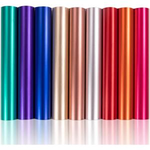 imageHTVRONT Holographic Vinyl  12 Sheets 12 quotx12 Holographic Permanent Vinyl for All Cutting Machine  Easy to Weed ampamp Transfer Iridescent Craft Adhesive Vinyl SheetsMetallic Vinyl