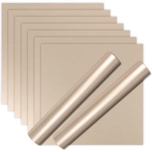imageHTVRONT Holographic Vinyl  12 Sheets 12 quotx12 Holographic Permanent Vinyl for All Cutting Machine  Easy to Weed ampamp Transfer Iridescent Craft Adhesive Vinyl SheetsChampagne Gold Metallic Vinyl