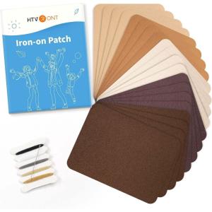 imageHTVRONT Iron on Patches for Clothes 20PCS Iron on Patches for Jeans 3quot by 414quot 4 Shades of Cotton Denim Clothing Repair and Decoration Kit for DIY Repair Crafting EmbellishmentBrowns