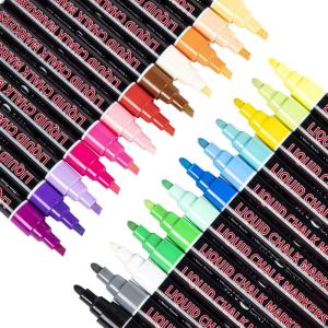 imageHTVRONT Liquid Chalk Markers for Blackboard Erasable  Liquid Chalk Pens 24 Colors Chalkboard Markers 5mm Reversible Tip  Teen Girl Gifts Christmas Art Supplies for 4 6 8 10 12 Year Old