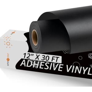 imageHTVRONT Permanent Vinyl Bundle 8 Colors 12quot x 5ft Permanent Adhesive Vinyl Rolls Compatible with Cricut Cutting Machine Silhouette Cameo Cutters Signs Scrapbooking Craft Die CuttersMatte Black