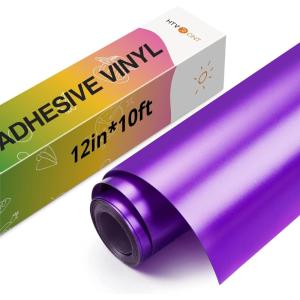 imageHTVRONT Permanent Vinyl Roll Bundle  12quot x 3 ft 13Pack MultiColors Permanent Adhesive Vinyl Rolls 1 Transfer Tape Compatible with Cricut Cutting Machine Silhouette Cameo CuttersMatte Metallic Purple