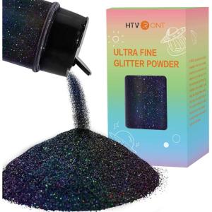 imageHTVRONT Red Glitter Fine Glitter  50g176oz Extra Fine Glitter for Crafts 1128 Portable Resin Glitter for Nails Tumblers OrnamentsAHolographic Black