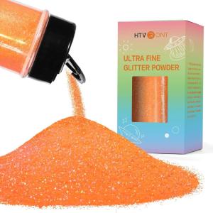 imageHTVRONT Red Glitter Fine Glitter  50g176oz Extra Fine Glitter for Crafts 1128 Portable Resin Glitter for Nails Tumblers OrnamentsAHolographic Orange