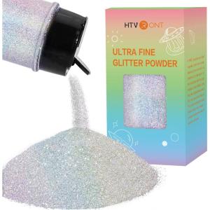 imageHTVRONT Red Glitter Fine Glitter  50g176oz Extra Fine Glitter for Crafts 1128 Portable Resin Glitter for Nails Tumblers OrnamentsAHolographic Silver