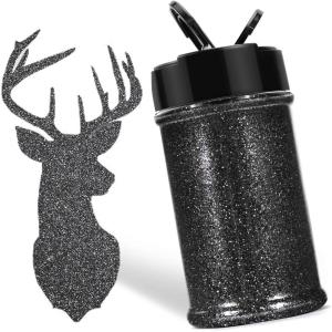 imageHTVRONT Red Glitter Fine Glitter  50g176oz Extra Fine Glitter for Crafts 1128 Portable Resin Glitter for Nails Tumblers OrnamentsBBlack Glitter