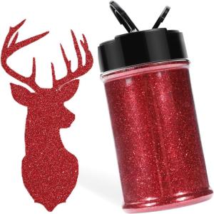 imageHTVRONT Red Glitter Fine Glitter  50g176oz Extra Fine Glitter for Crafts 1128 Portable Resin Glitter for Nails Tumblers OrnamentsBRed Glitter