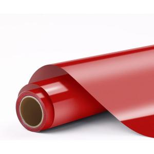 imageHTVRONT Silver Permanent Vinyl 12quot x 11 FT Silver Permanent Adhesive Vinyl Roll Compatible with Cricut Cutting Machine Silhouette Cameo Signs Scrapbooking Craft Die CuttersGlossy Red