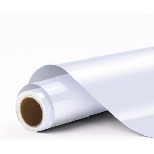 imageHTVRONT Silver Permanent Vinyl 12quot x 11 FT Silver Permanent Adhesive Vinyl Roll Compatible with Cricut Cutting Machine Silhouette Cameo Signs Scrapbooking Craft Die CuttersGlossy White