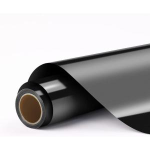imageHTVRONT Silver Permanent Vinyl 12quot x 11 FT Silver Permanent Adhesive Vinyl Roll Compatible with Cricut Cutting Machine Silhouette Cameo Signs Scrapbooking Craft Die CuttersGlossy Black