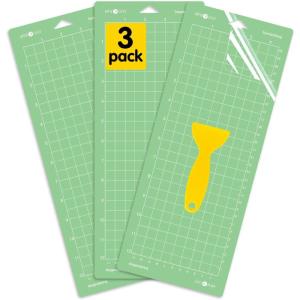imageHTVRONT Standard Grip Cutting Mat For Cricut Joy  3 Pack 45quotX12quot Quilting Mats For Cardstock HTV Crafts Standard Adhesive Sticky Green Cut Mats Replacement Accessories for Cricut Mats