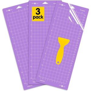 imageHTVRONT Strong Grip Cutting Mat For Cricut Joy  3 Pack 45X12 Stronggrip Quilting Mats For Cricut Joy Bundle Purple Adhesive Cutting Mats Replacement Accessories for Cricut