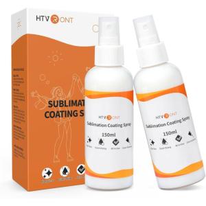 imageHTVRONT Sublimation Coating Spray  Upgrade Version 2x150ml for Cotton Shirts Canvas Pillow Shirts Carton Quick Dry High Gloss ampamp Washable2x150ml