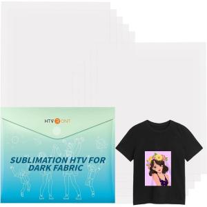 imageHTVRONT Sublimation HTV  10 Pack Matte Vinyl for DarkLight Fabric  Sublimation Blanks for Shirts Pillow Bag HatMatte