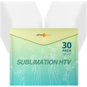 imageHTVRONT Sublimation HTV for Dark FabricLight Fabric 30 Pack  12  10 Matte Sublimation Vinyl  Sublimation Blanks for Sublimation ShirtsHatPillowBagLight Fabric
